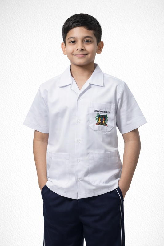Boys School Uniform Half Sleeve Shirt