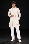 Ivory Embroidered Festive Kurta Set