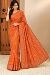 Radiant Orange Woven Saree