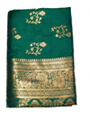 Teal Green Banarasi Silk Saree with Rich Golden Zari