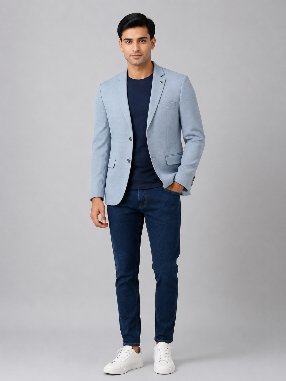 Sky Blue Premium Casual Blazer for Men