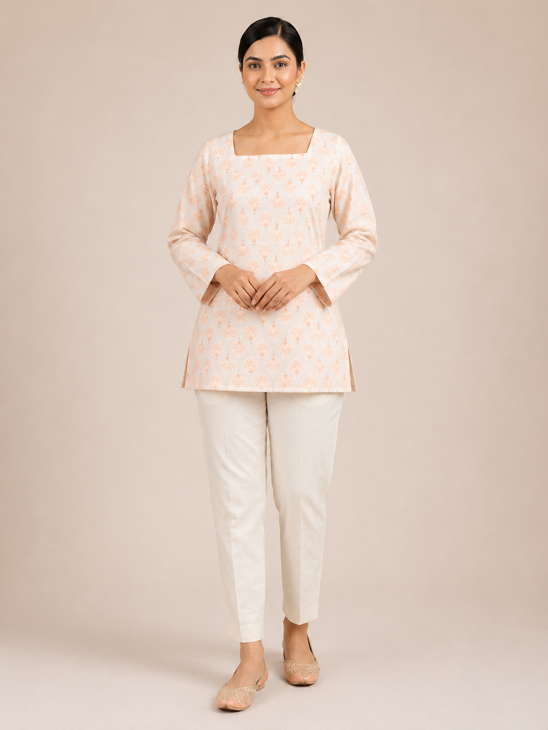 Women Printed Short Kurti Top
