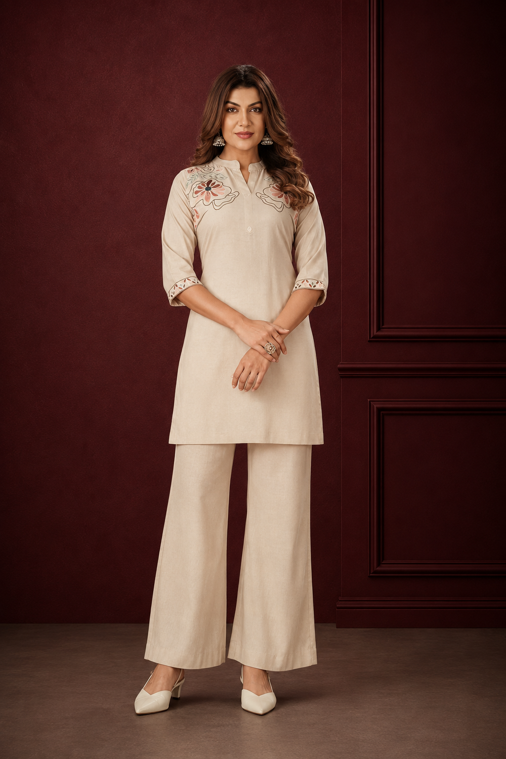 Women’s Floral Embroidered Co-Ord Set