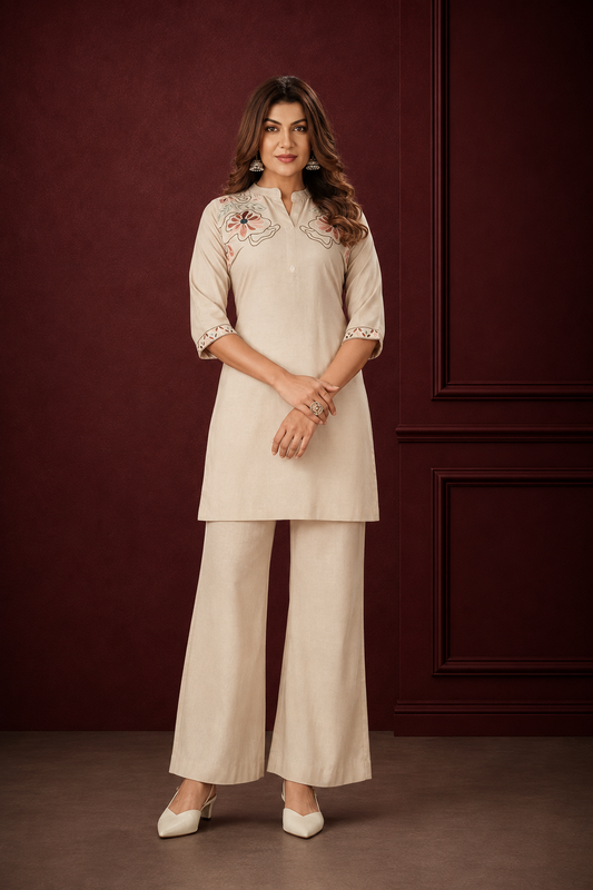 Women’s Floral Embroidered Co-Ord Set