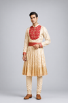 Cream Peshwai Angarkha Outfit