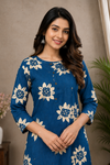 Indigo Bloom Floral Kurti