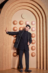 Black Embellished Indo-Western Jacket Set