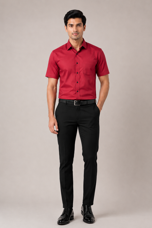 Men's Solid  Half Sleeve Formal Shirt