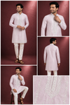 Blush Pink Embroidered Festive Kurta Set