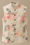 Ivory Floral Embroidered Modi Jacket