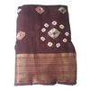 Elegant Wine  Printed Saree with Traditional Pallu