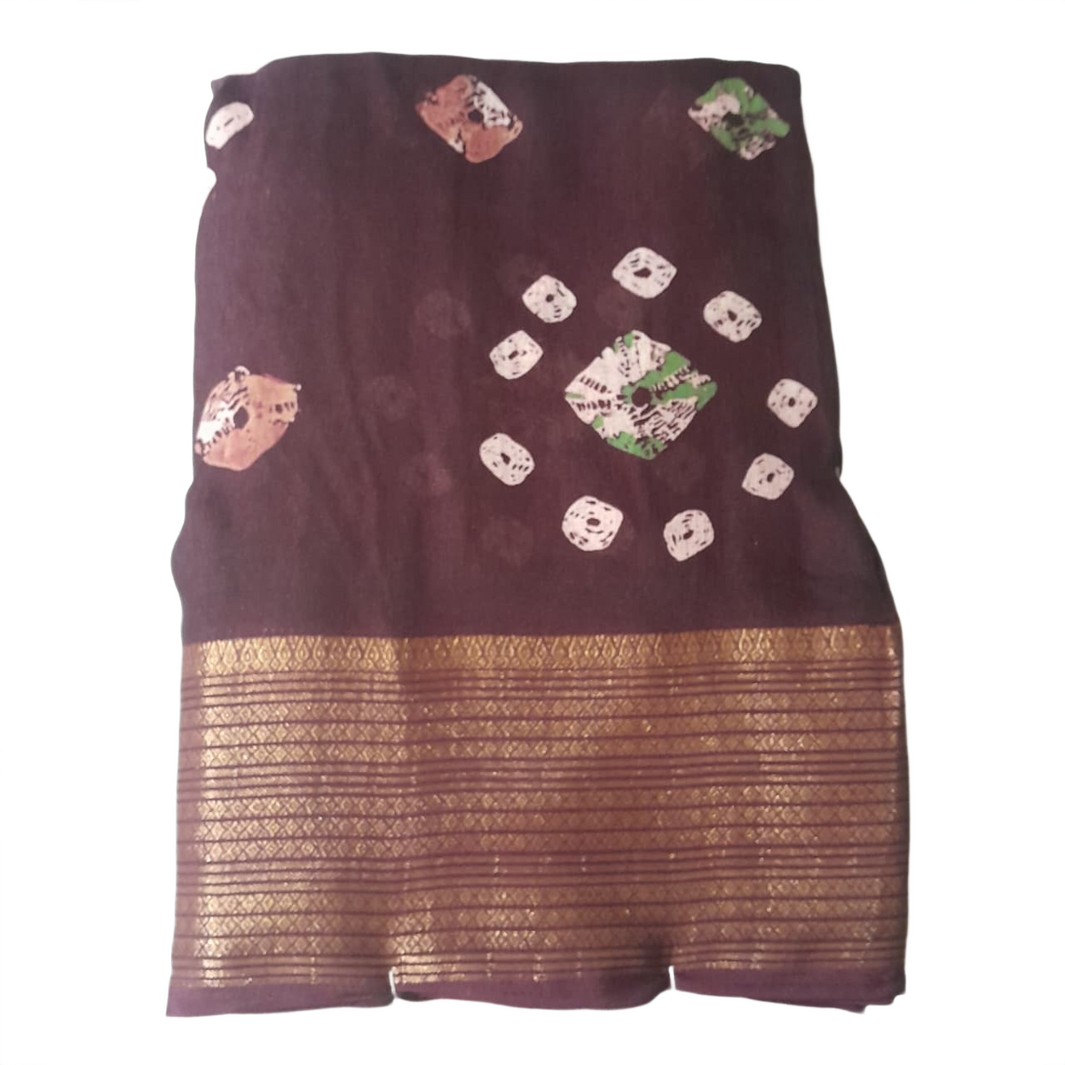Elegant Wine  Printed Saree with Traditional Pallu