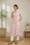 Women’s  Floral Printed A-Line Kurta