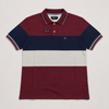 Men’s Maroon Navy Color block Polo T-Shirt