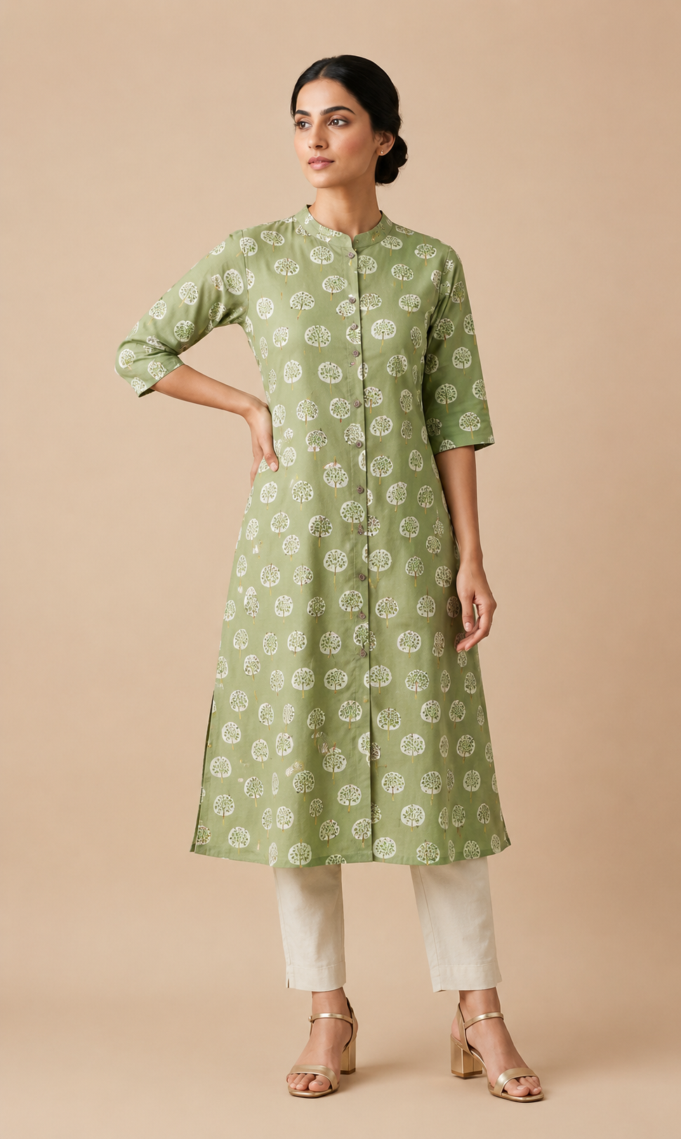 Women’s  Geometric Printed A-Line Kurta
