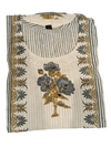 Elegant Ivory Floral Printed Kurta Palazzo Dupatta Set