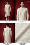 Royal Ivory Embroidered Sherwani with Stole
