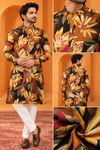 Men's Multicolor Floral Printed Kurta