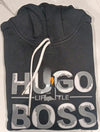Men’s Charcoal Black Printed Pullover Hoodie