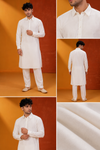 Elegant Ivory White Men's Kurta Pajama Set