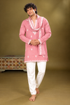 Rose Pink Embroidered Kurta Set