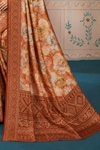 Elegant Floral Printed Saree with Designer Woven Border