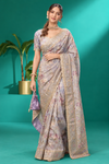 Lavender Floral Elegance Saree