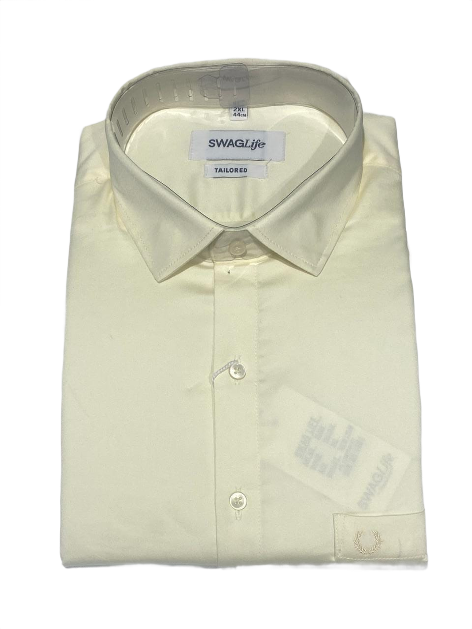 Men's Premium Light Yellow Full Sleeve Formal Shirt | Tailored Fit | Classic Office Wear