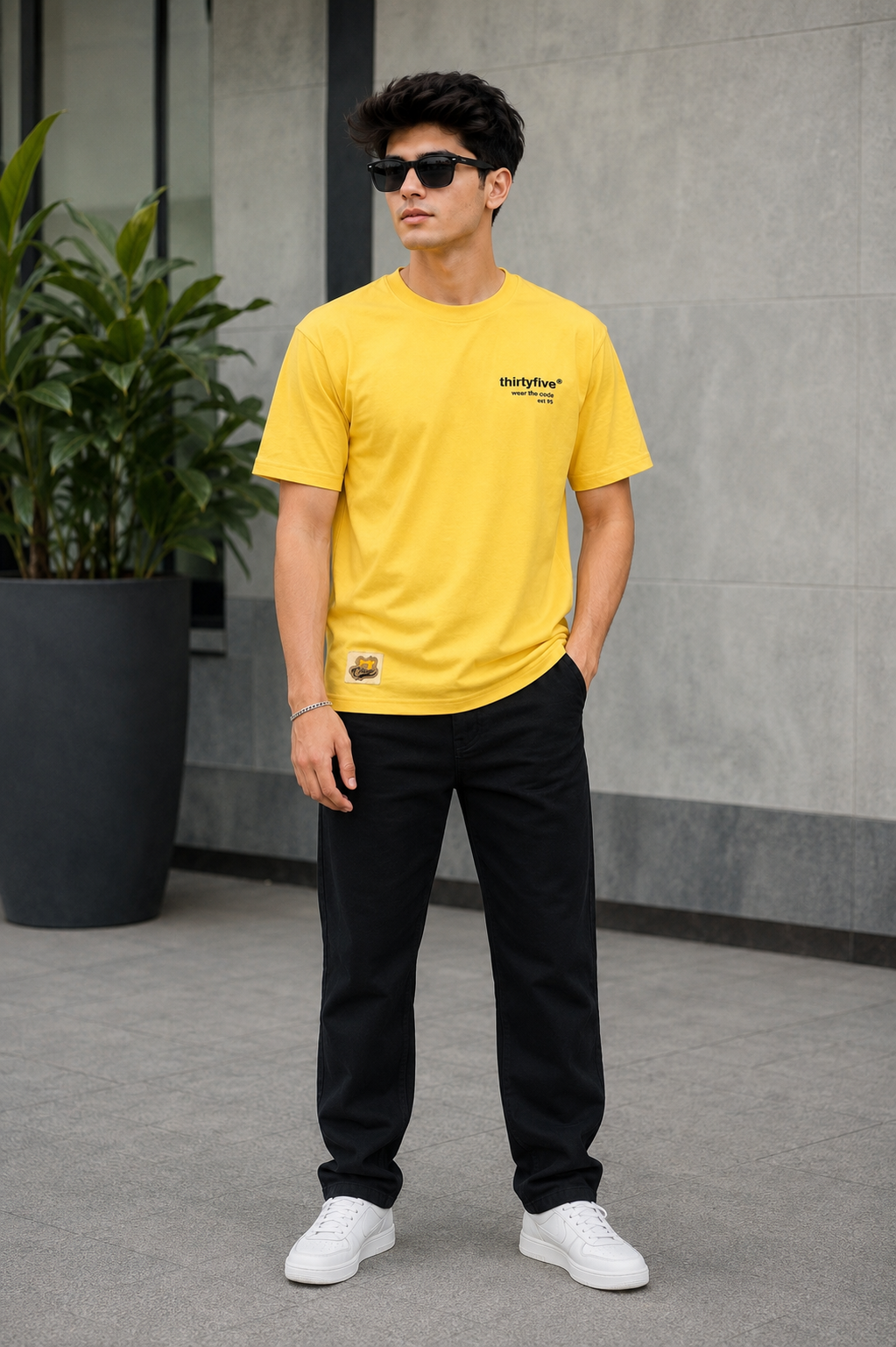 Sunshine Yellow Graphic T-Shirt – Modern l Streetwear