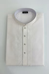 Elegant White Self-Textured Kurta Pajama for Men