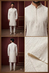 Classic White Embroidered Kurta Set