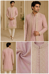 Blush Pink Embroidered Indo-Western Sherwani