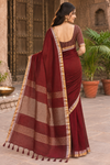 Elegant Maroon Handloom Saree