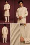 Ivory Embroidered Festive Kurta