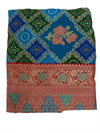 Elegant Sky Blue Saree with Contrast Pink Woven Border