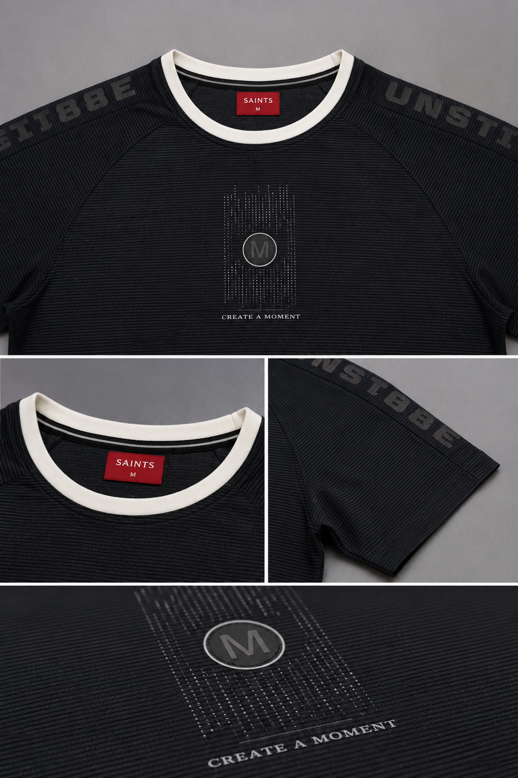 Men'sl Textured Round Neck T-Shirt | Premium Casual Wear