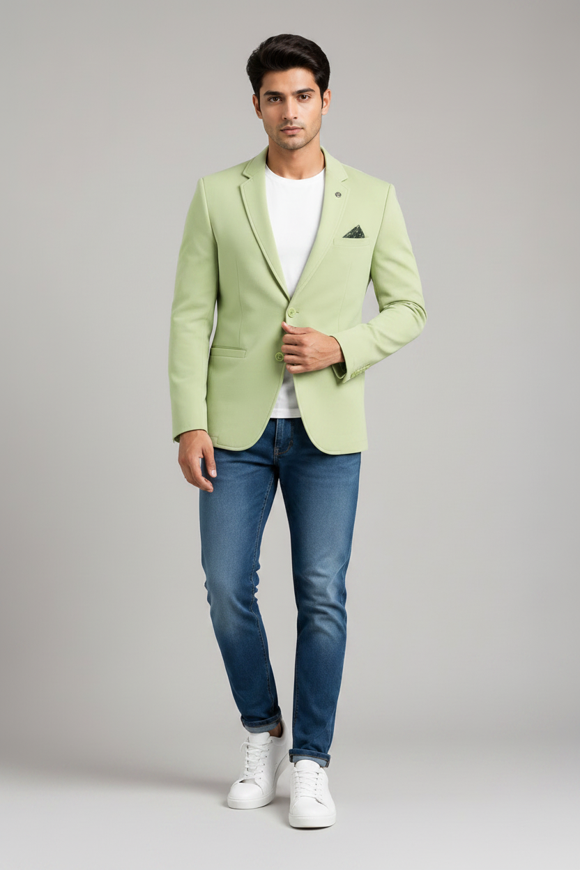 Pista Green Premium Formal Blazer for Men