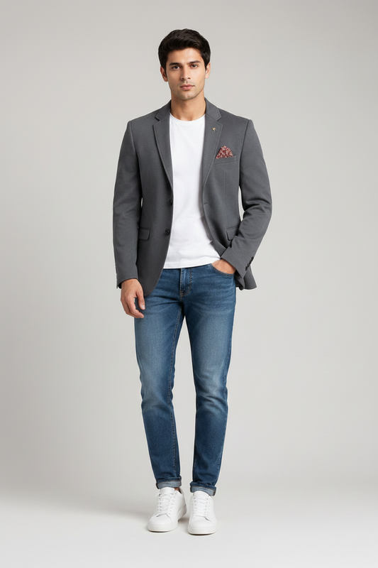 Charcoal Grey Premium Men's Formal Blazer