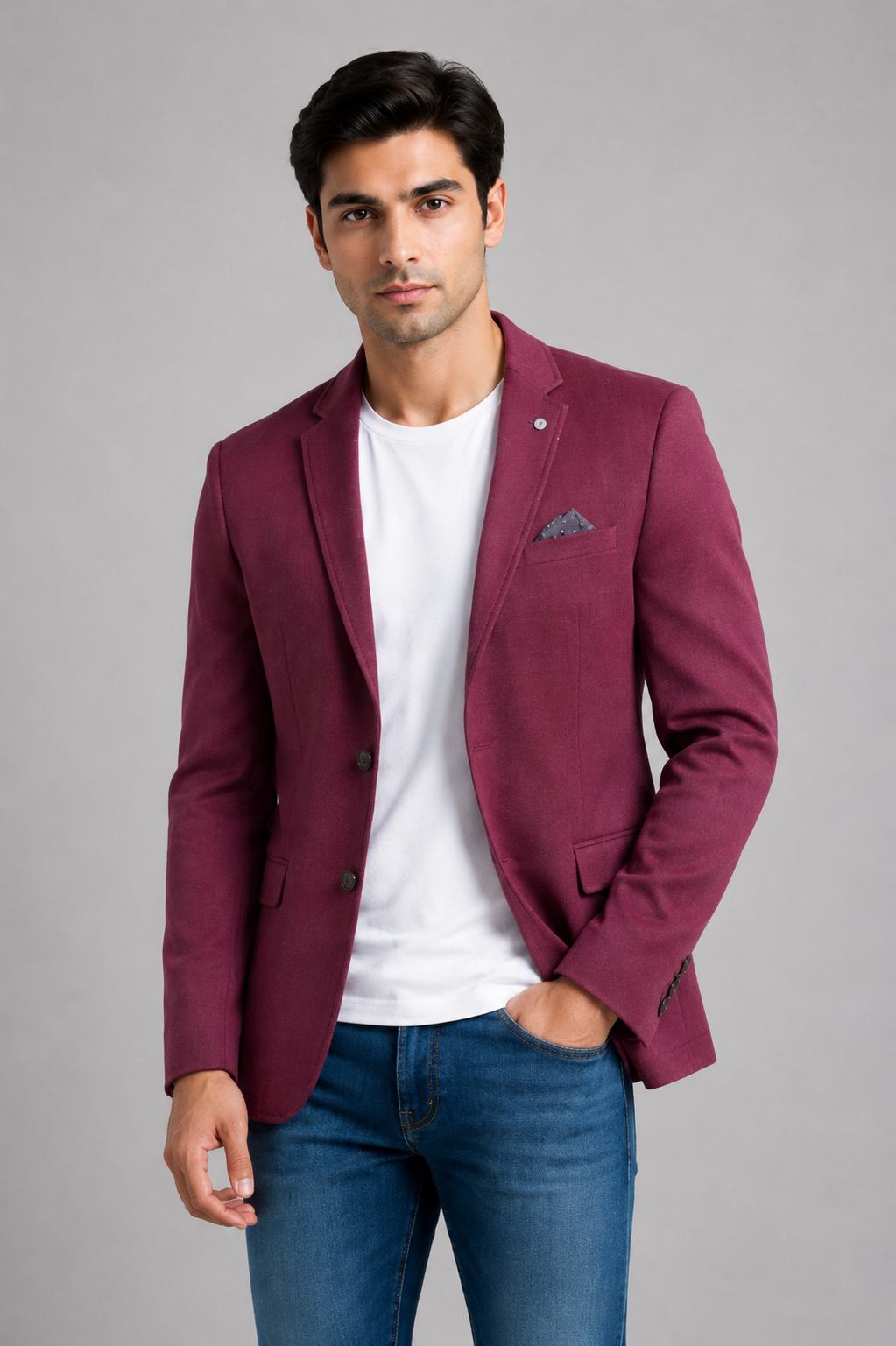 Wine Maroon Premium Formal Blazer for Men