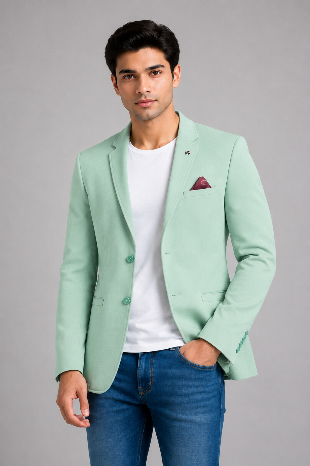 Mint Green Premium Formal Blazer for Men