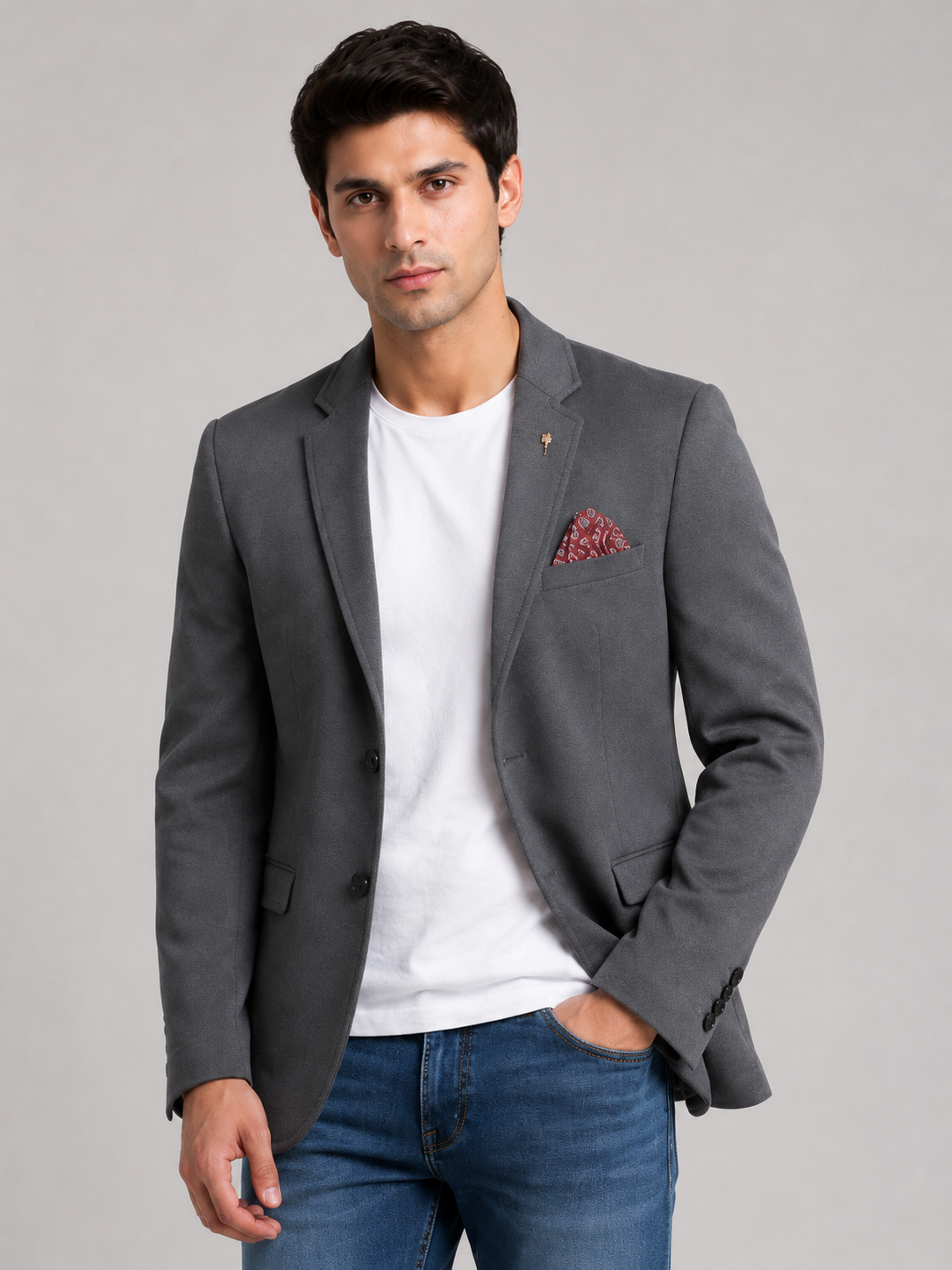 Charcoal Grey Premium Men's Formal Blazer