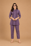 Women’s Olive Green Embroidered Roman Co-Ord Set