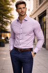 Men’s Light Onion Satin Lycra Solid Formal Shirt