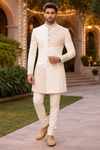 Men’s Ivory Floral Embroidered Jodhapuri
