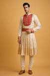Cream Peshwai Angarkha Outfit
