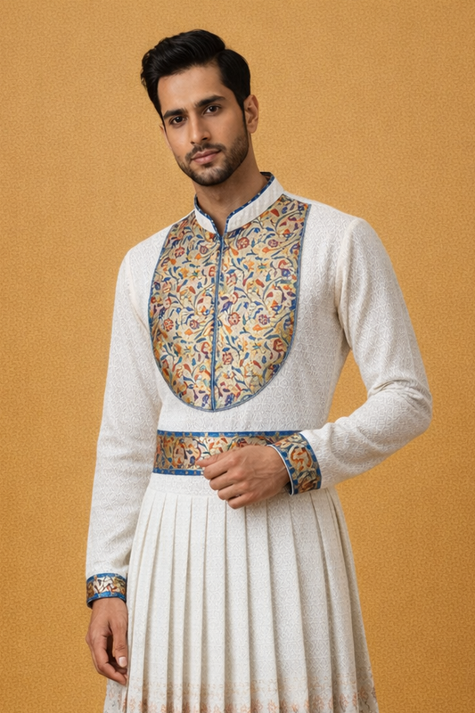 Traditional Floral Peshwai Dress