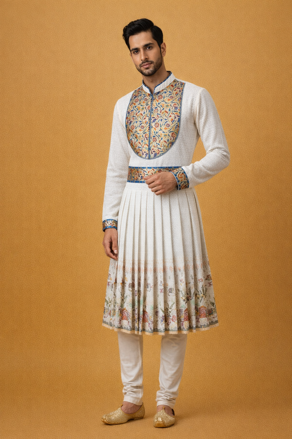 Traditional Floral Peshwai Dress