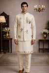 Men’s Cream Pure Soil Kurta Jacket Set