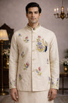 Men’s Cream Pure Soil Kurta Jacket Set