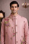 Men’s Pink Pure Soil Kurta Jacket Set